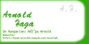 arnold haga business card